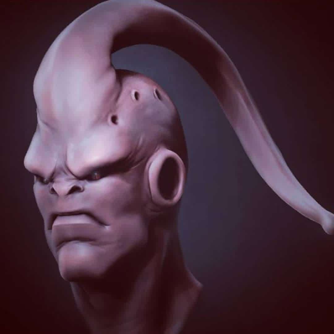 Bhu bust - this is Bhu character from Dragon Ball Z universe - The best files for 3D printing in the world. Stl models divided into parts to facilitate 3D printing. All kinds of characters, decoration, cosplay, prosthetics, pieces. Quality in 3D printing. Affordable 3D models. Low cost. Collective purchases of 3D files.