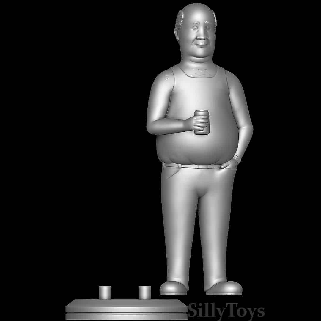 Bill Dauterive - King of the Hill - Poor Bill  - The best files for 3D printing in the world. Stl models divided into parts to facilitate 3D printing. All kinds of characters, decoration, cosplay, prosthetics, pieces. Quality in 3D printing. Affordable 3D models. Low cost. Collective purchases of 3D files.