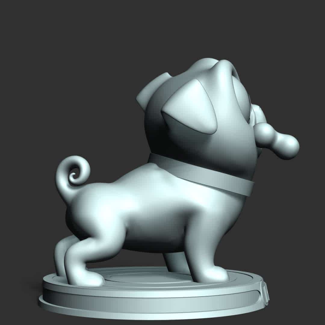 Bingo - Puppy Dog Pals - **Information: The model size: Y:15 -  X:14 - Z:16cm**
When you purchase this model, you will own:
**- STL, OBJ file with 02 separated files (included key to connect parts) is ready for 3D printing.
 - Zbrush original files (ZTL) for you to customize as you like.**

This is version 1.0 of this model.
Thanks for viewing! Hope you like it.
 - The best files for 3D printing in the world. Stl models divided into parts to facilitate 3D printing. All kinds of characters, decoration, cosplay, prosthetics, pieces. Quality in 3D printing. Affordable 3D models. Low cost. Collective purchases of 3D files.