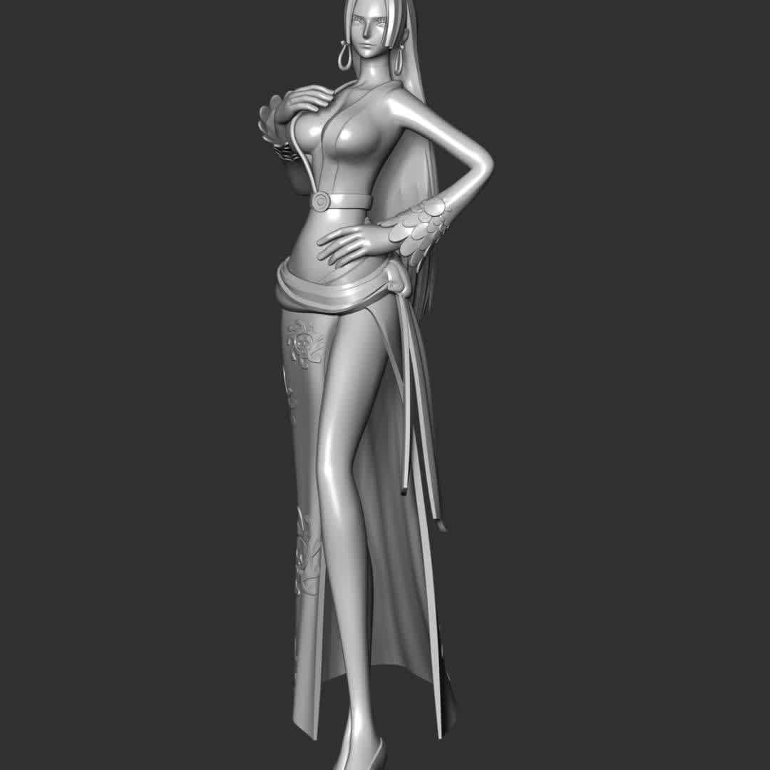 Boa Hancock - one piece - **Boa Hancock is the captain of the Kuja Pirates and was the only female Warlord of the Sea before the organization's disbandment. She is the current empress, known as the "Snake Princess".**

**The model ready for 3D printing.**

These information of model:

**- The height of current model is 20 cm and you can free to scale it.**

**- Format files: STL, OBJ to supporting 3D printing.**

**- Can be assembled without glue (glue is optional)**

**- Split down to 3 parts**

**- ZTL format for Zbrush for you to customize as you like.**

Please don't hesitate to contact me if you have any issues question.

If you see this model useful, please vote positively for it. - The best files for 3D printing in the world. Stl models divided into parts to facilitate 3D printing. All kinds of characters, decoration, cosplay, prosthetics, pieces. Quality in 3D printing. Affordable 3D models. Low cost. Collective purchases of 3D files.