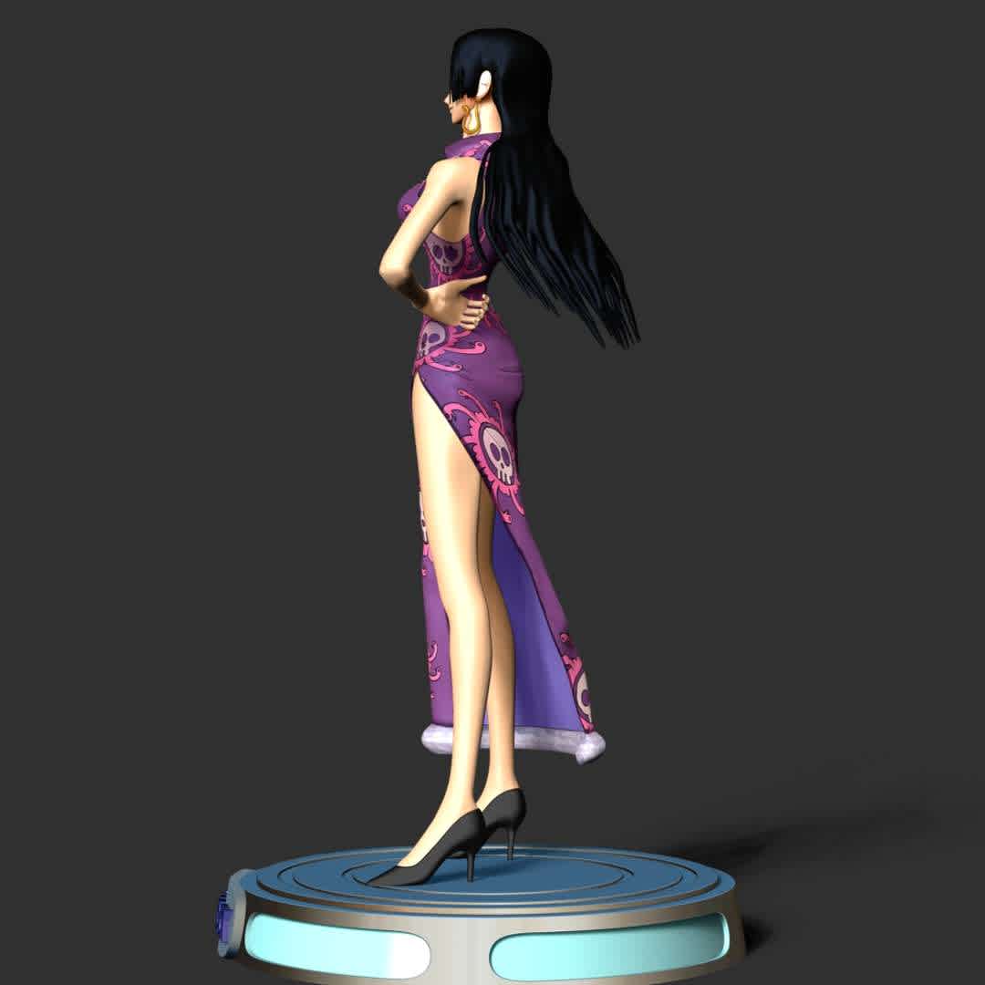 Boa Hancock - One Piece - Information: This model has a height of 15 cm.

When you purchase this model, you will own:
 
- STL, OBJ file with 05 separated files (included key to connect parts) is ready for 3D printing.
 - Zbrush original files (ZTL) for you to customize as you like.

This is version 1.0 of this model.
Thanks for viewing! Hope you like her. - The best files for 3D printing in the world. Stl models divided into parts to facilitate 3D printing. All kinds of characters, decoration, cosplay, prosthetics, pieces. Quality in 3D printing. Affordable 3D models. Low cost. Collective purchases of 3D files.