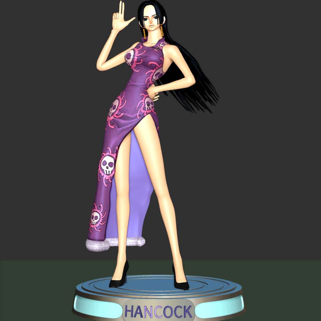 Boa Hancock - One Piece - Information: This model has a height of 15 cm.

When you purchase this model, you will own:
 
- STL, OBJ file with 05 separated files (included key to connect parts) is ready for 3D printing.
 - Zbrush original files (ZTL) for you to customize as you like.

This is version 1.0 of this model.
Thanks for viewing! Hope you like her. - The best files for 3D printing in the world. Stl models divided into parts to facilitate 3D printing. All kinds of characters, decoration, cosplay, prosthetics, pieces. Quality in 3D printing. Affordable 3D models. Low cost. Collective purchases of 3D files.