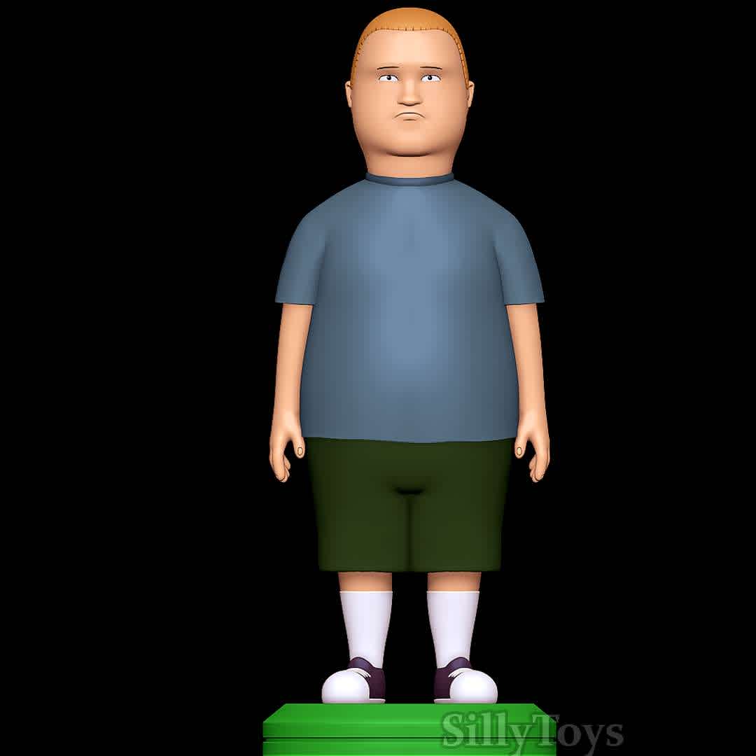 Bobby Hill - King of the Hill - God damnit Bobby - The best files for 3D printing in the world. Stl models divided into parts to facilitate 3D printing. All kinds of characters, decoration, cosplay, prosthetics, pieces. Quality in 3D printing. Affordable 3D models. Low cost. Collective purchases of 3D files.