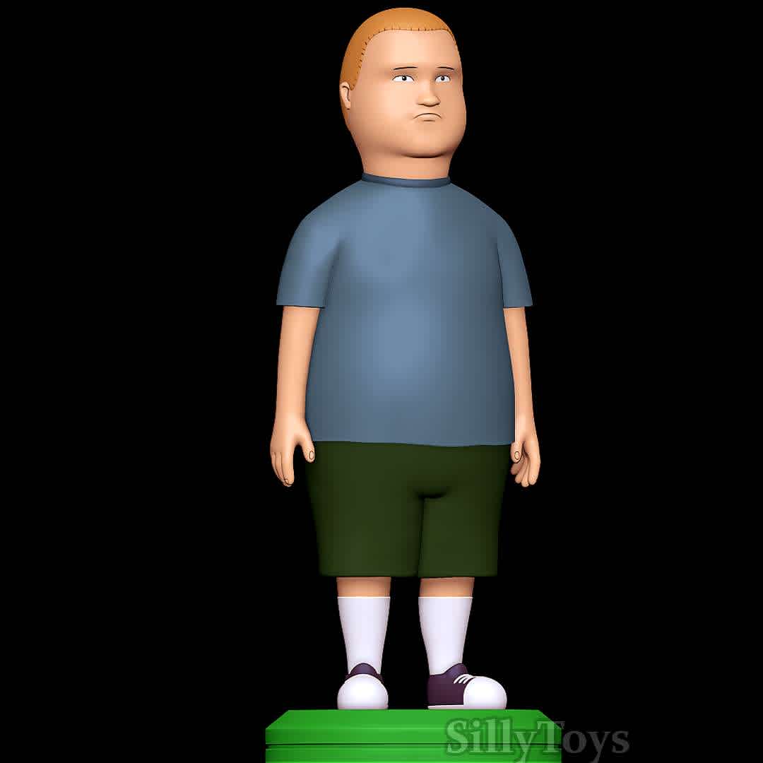 Bobby Hill - King of the Hill - God damnit Bobby - The best files for 3D printing in the world. Stl models divided into parts to facilitate 3D printing. All kinds of characters, decoration, cosplay, prosthetics, pieces. Quality in 3D printing. Affordable 3D models. Low cost. Collective purchases of 3D files.