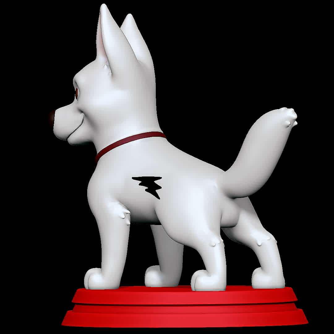 Bolt - Bolt the doggo - The best files for 3D printing in the world. Stl models divided into parts to facilitate 3D printing. All kinds of characters, decoration, cosplay, prosthetics, pieces. Quality in 3D printing. Affordable 3D models. Low cost. Collective purchases of 3D files.