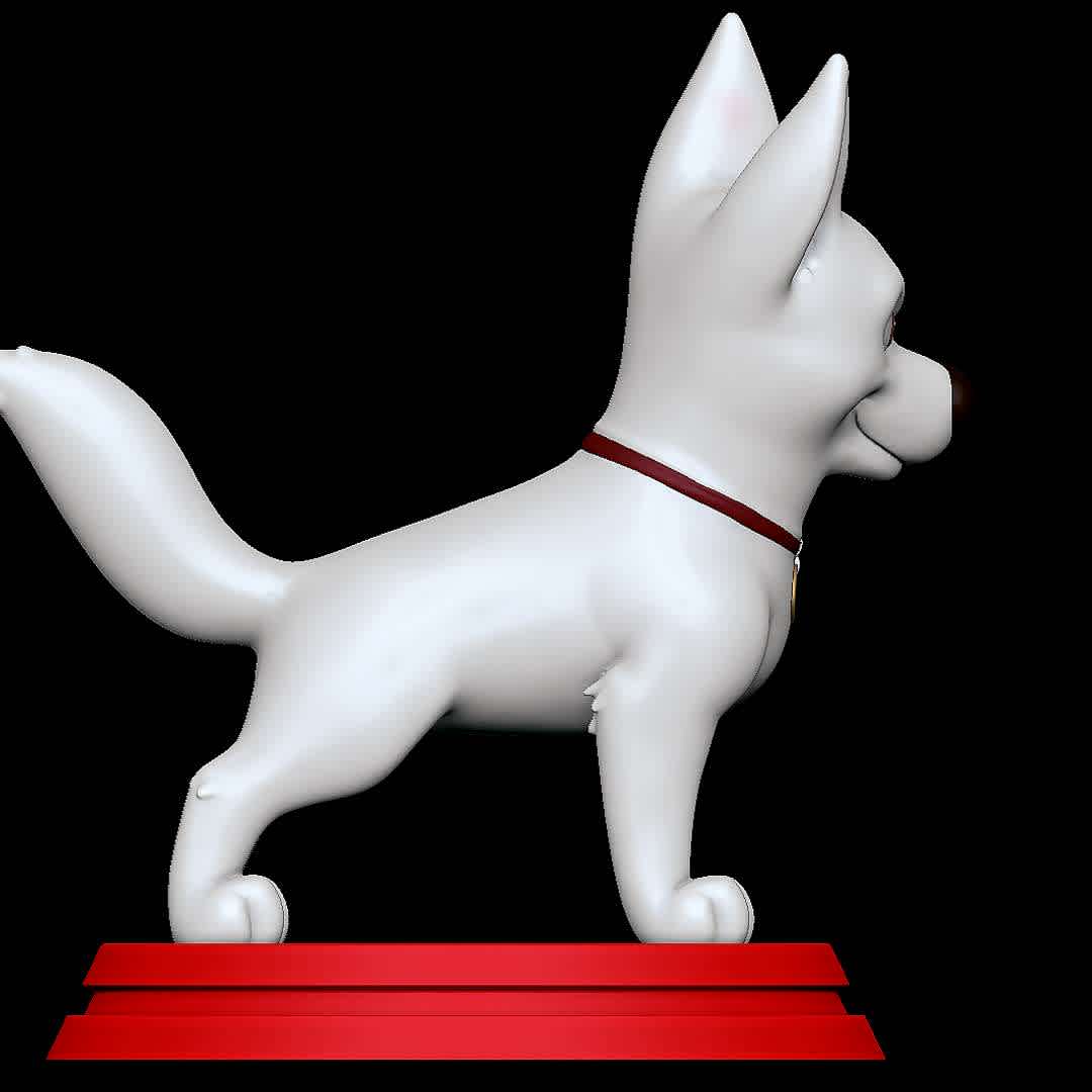 Bolt - Bolt the doggo - The best files for 3D printing in the world. Stl models divided into parts to facilitate 3D printing. All kinds of characters, decoration, cosplay, prosthetics, pieces. Quality in 3D printing. Affordable 3D models. Low cost. Collective purchases of 3D files.