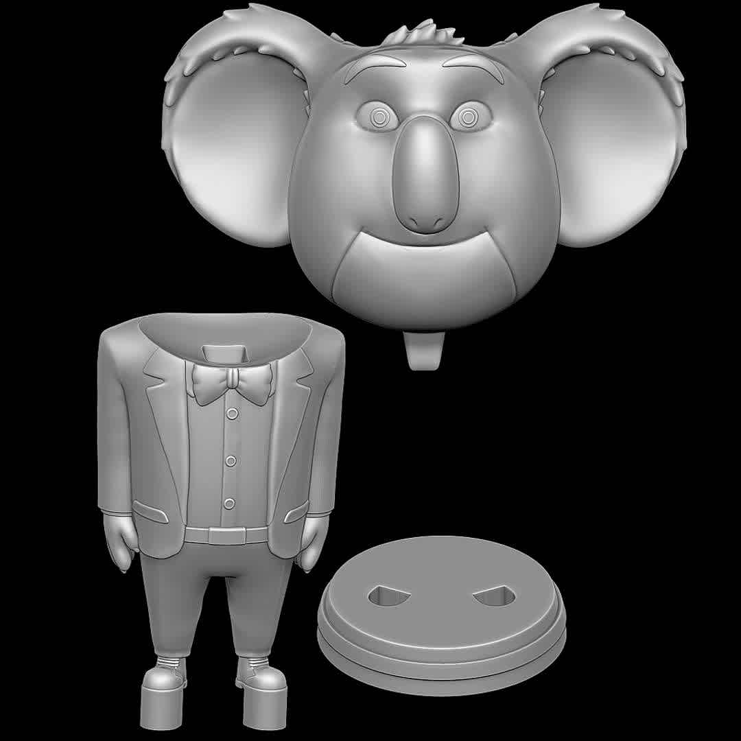 Buster Moon - Sing 3D print model - Buster Moon - Sing - The best files for 3D printing in the world. Stl models divided into parts to facilitate 3D printing. All kinds of characters, decoration, cosplay, prosthetics, pieces. Quality in 3D printing. Affordable 3D models. Low cost. Collective purchases of 3D files.