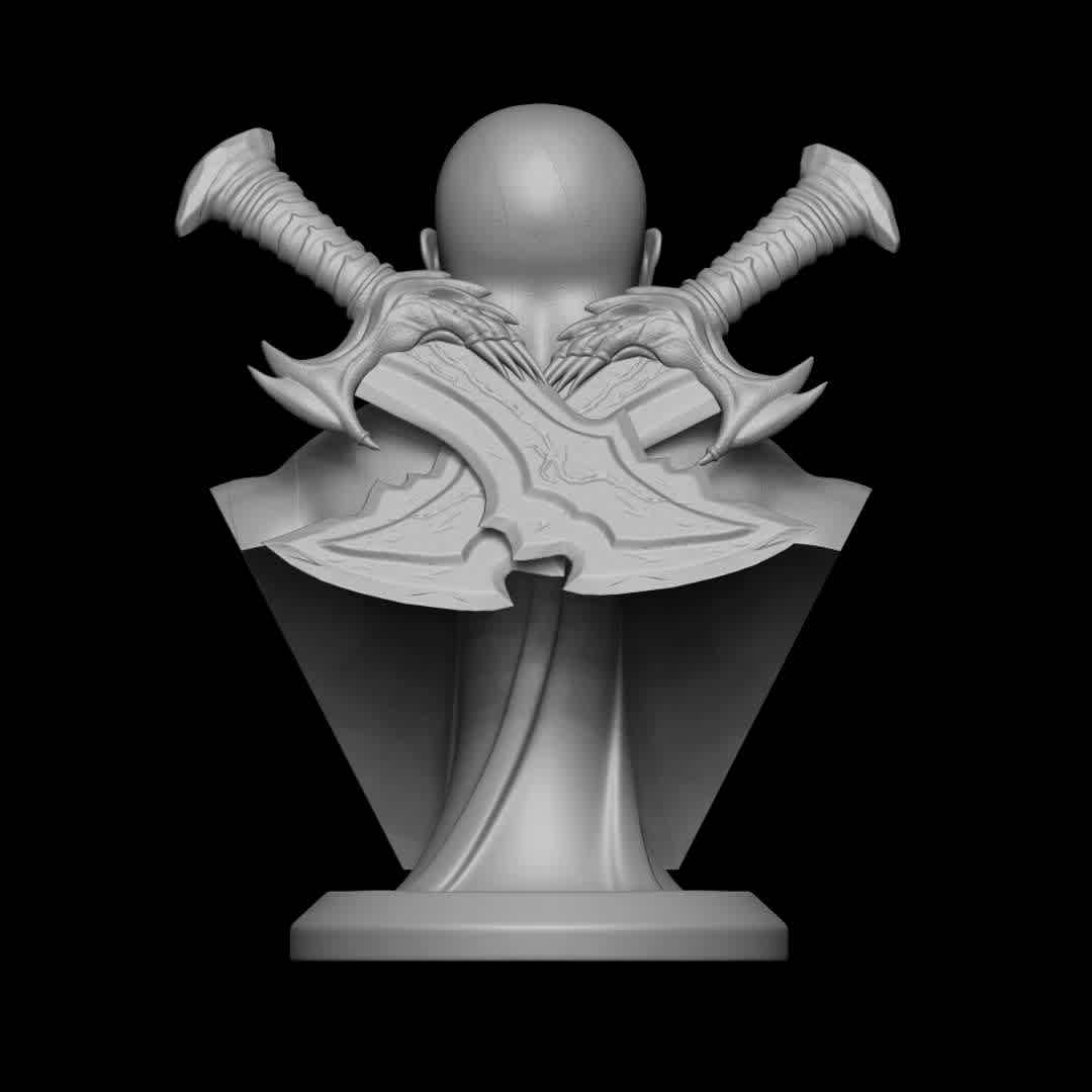 KRATOS BUST - The 3D model is primed and ready for 3D printing. Print test performed on the Creality LD-006 printer. Contents: STL file in Winrar to unzip.

Approximate Height: 150mm

Tip for a good impression:

Make sure your printer is calibrated Use the correct timing for your resin/printer After printing, wash the piece and remove the supports by hand or with the aid of pliers, remove carefully Cure your parts Finish your piece with sandpaper Paint your piece and make your collection. Thank you very much. Hope you like it! ;D

Thank you for downloading and supporting! Please remember to rate my work ! thanks! - Os melhores arquivos para impressão 3D do mundo. Modelos stl divididos em partes para facilitar a impressão 3D. Todos os tipos de personagens, decoração, cosplay, próteses, peças. Qualidade na impressão 3D. Modelos 3D com preço acessível. Baixo custo. Compras coletivas de arquivos 3D.