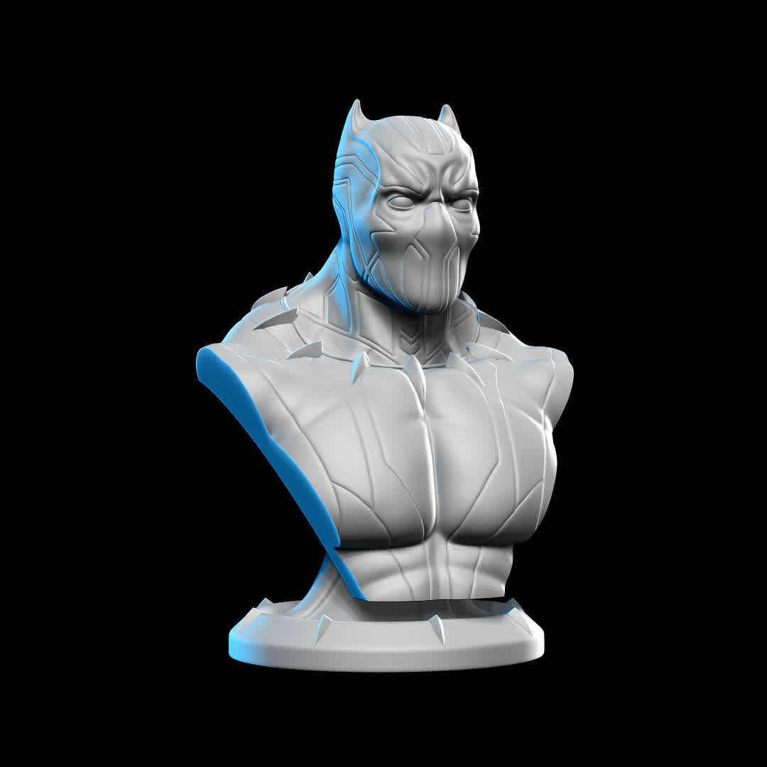 BLACK PANTHER BUST 01 - The 3D model is prepared and ready for 3D printing. Printing test performed on Creality LD-006 printer.

Total de Pieces: 2 Approximate Height: 150mm Contents : STL file.

Tip for a good impression:

Make sure your printer is calibrated Use the correct timing for your resin/printer After printing, wash the piece and remove the supports by hand or with the aid of pliers, remove carefully Cure your parts Finish your piece with sandpaper Paint your piece and make your collection. Thank you very much. Hope you like it! ;D

Thank you for downloading and supporting! Please remember to rate my work ! thanks! - Os melhores arquivos para impressão 3D do mundo. Modelos stl divididos em partes para facilitar a impressão 3D. Todos os tipos de personagens, decoração, cosplay, próteses, peças. Qualidade na impressão 3D. Modelos 3D com preço acessível. Baixo custo. Compras coletivas de arquivos 3D.
