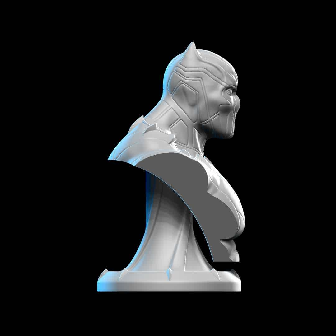 BLACK PANTHER BUST 01 - The 3D model is prepared and ready for 3D printing. Printing test performed on Creality LD-006 printer.

Total de Pieces: 2 Approximate Height: 150mm Contents : STL file.

Tip for a good impression:

Make sure your printer is calibrated Use the correct timing for your resin/printer After printing, wash the piece and remove the supports by hand or with the aid of pliers, remove carefully Cure your parts Finish your piece with sandpaper Paint your piece and make your collection. Thank you very much. Hope you like it! ;D

Thank you for downloading and supporting! Please remember to rate my work ! thanks! - The best files for 3D printing in the world. Stl models divided into parts to facilitate 3D printing. All kinds of characters, decoration, cosplay, prosthetics, pieces. Quality in 3D printing. Affordable 3D models. Low cost. Collective purchases of 3D files.