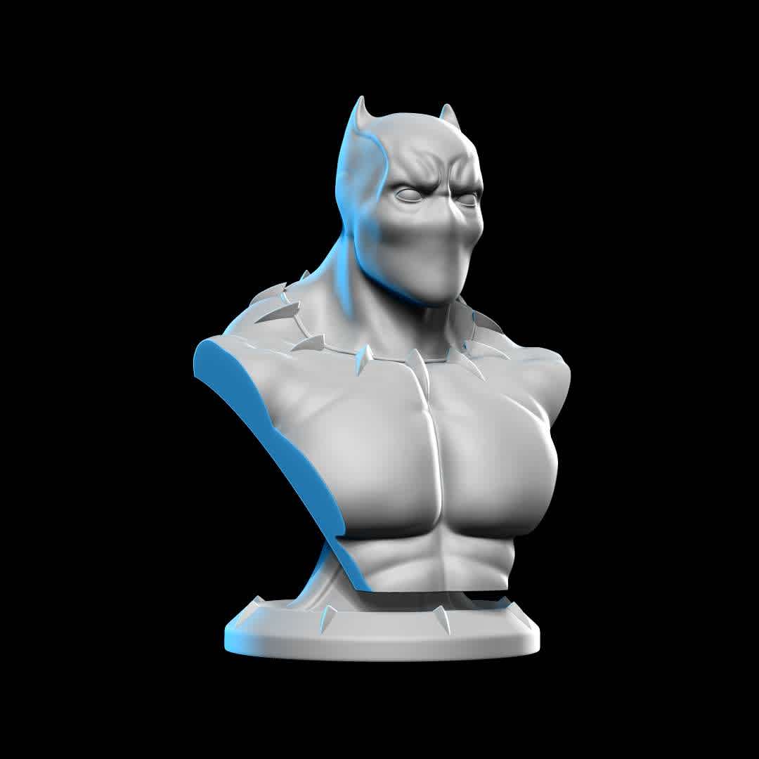 BLACK PANTHER BUST 02 - The 3D model is prepared and ready for 3D printing. Printing test performed on Creality LD-006 printer.

Total de Pieces: 2 Approximate Height: 150mm Contents : STL file.

Tip for a good impression:

Make sure your printer is calibrated Use the correct timing for your resin/printer After printing, wash the piece and remove the supports by hand or with the aid of pliers, remove carefully Cure your parts Finish your piece with sandpaper Paint your piece and make your collection. Thank you very much. Hope you like it! ;D

Thank you for downloading and supporting! Please remember to rate my work ! thanks! - The best files for 3D printing in the world. Stl models divided into parts to facilitate 3D printing. All kinds of characters, decoration, cosplay, prosthetics, pieces. Quality in 3D printing. Affordable 3D models. Low cost. Collective purchases of 3D files.