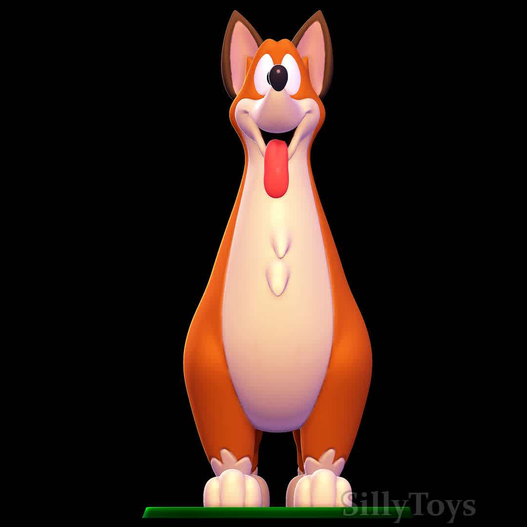 Buttons - Animaniacs - Buttons is a loyal and protective German Shepherd dog - The best files for 3D printing in the world. Stl models divided into parts to facilitate 3D printing. All kinds of characters, decoration, cosplay, prosthetics, pieces. Quality in 3D printing. Affordable 3D models. Low cost. Collective purchases of 3D files.