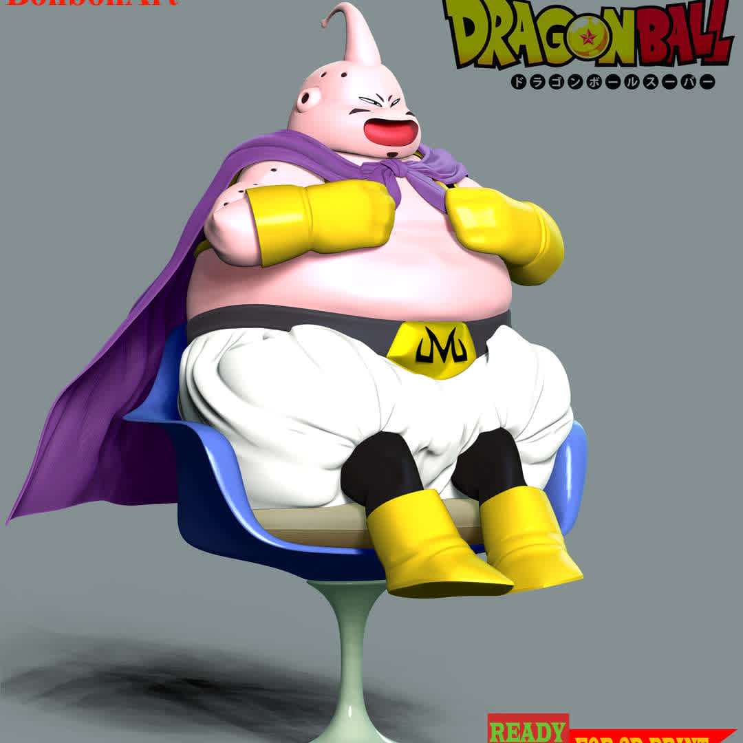 Buu - Dragon Ball Fanart - Majin Buu (魔ま人じんブウ（善ぜん） Majin Bū (Zen), lit. Demon Person Boo (Good)), also known mainly as Majin Buu, is the result of the Innocent Buu using fission to split into good and evil halves.

These information details of this model:

- Files format: STL, OBJ (included 06 separated files is ready for 3D printing). 
 - Zbrush original file (ZTL) for you to customize as you like.
 - The height is 20 cm
 - The version 1.0 

Hope you like him.
Don't hesitate to contact me if there are any problems during printing the model. - Los mejores archivos para impresión 3D del mundo. Modelos Stl divididos en partes para facilitar la impresión 3D. Todo tipo de personajes, decoración, cosplay, prótesis, piezas. Calidad en impresión 3D. Modelos 3D asequibles. Bajo costo. Compras colectivas de archivos 3D.