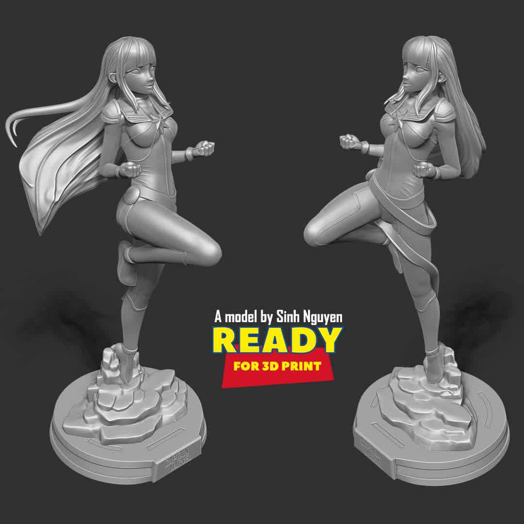 Captain Marvel Stylized Fanart - Captain Marvel is an upcoming American superhero film based on the Marvel Comics character Carol Danvers.

Basic parameters:

- STL, OBJ format for 3D printing with 03 discrete objects
- ZTL format for Zbrush (version 2019.1.2 or later)
- Model height: 25cm
- Version: - Polygon: 2017152 & Vertices: 1118631

+27th Jan, 2019: version 1.0

+28th Feb, 2023: version 1.1 - Fix all models & Split and create key for each separate part

Model ready for 3D printing.

Please vote positively for me if you find this model useful. - The best files for 3D printing in the world. Stl models divided into parts to facilitate 3D printing. All kinds of characters, decoration, cosplay, prosthetics, pieces. Quality in 3D printing. Affordable 3D models. Low cost. Collective purchases of 3D files.