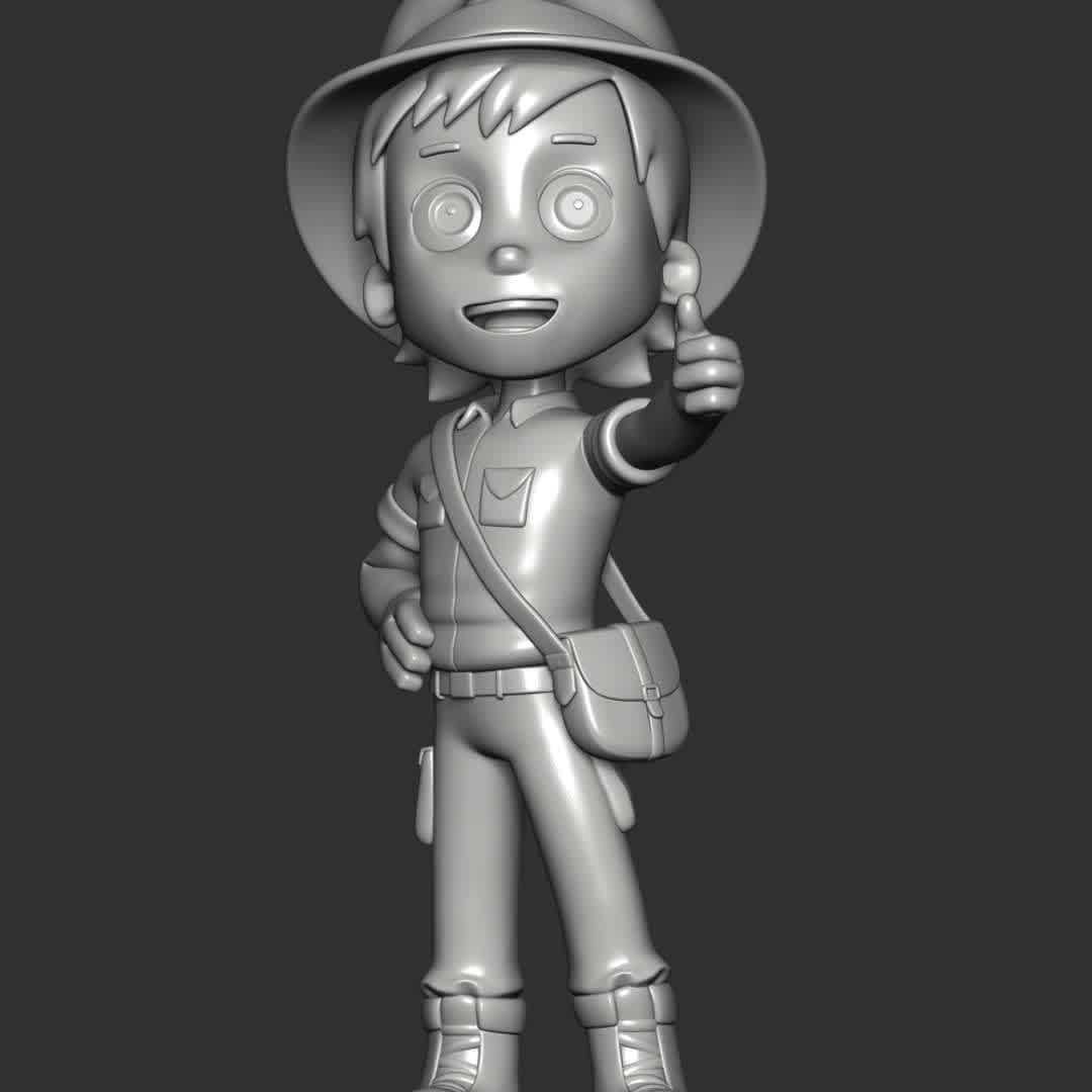 Carlos - Paw Patrol - **Carlos is Ryder's pen pal from the jungle, and is the caretaker of Tracker.**

These information of model:

**- The height of current model is 20 cm and you can free to scale it.**

**- Format files: STL, OBJ to supporting 3D printing.**

Please don't hesitate to contact me if you have any issues question. - Os melhores arquivos para impressão 3D do mundo. Modelos stl divididos em partes para facilitar a impressão 3D. Todos os tipos de personagens, decoração, cosplay, próteses, peças. Qualidade na impressão 3D. Modelos 3D com preço acessível. Baixo custo. Compras coletivas de arquivos 3D.