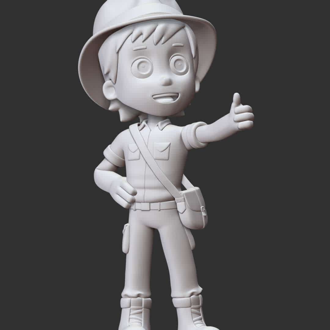 Carlos - Paw Patrol - **Carlos is Ryder's pen pal from the jungle, and is the caretaker of Tracker.**

These information of model:

**- The height of current model is 20 cm and you can free to scale it.**

**- Format files: STL, OBJ to supporting 3D printing.**

Please don't hesitate to contact me if you have any issues question. - The best files for 3D printing in the world. Stl models divided into parts to facilitate 3D printing. All kinds of characters, decoration, cosplay, prosthetics, pieces. Quality in 3D printing. Affordable 3D models. Low cost. Collective purchases of 3D files.