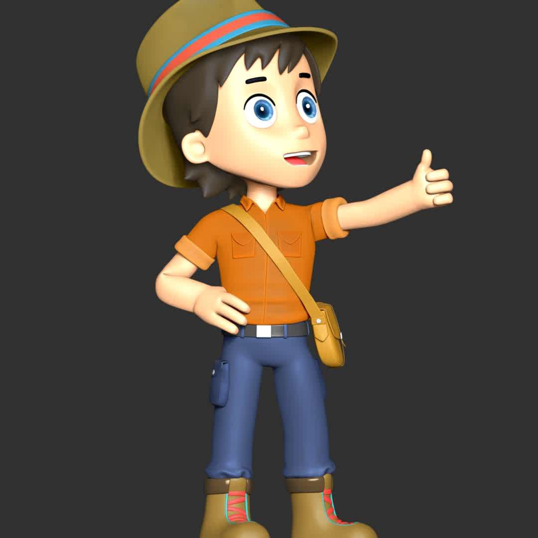 Carlos - Paw Patrol - **Carlos is Ryder's pen pal from the jungle, and is the caretaker of Tracker.**

These information of model:

**- The height of current model is 20 cm and you can free to scale it.**

**- Format files: STL, OBJ to supporting 3D printing.**

Please don't hesitate to contact me if you have any issues question. - The best files for 3D printing in the world. Stl models divided into parts to facilitate 3D printing. All kinds of characters, decoration, cosplay, prosthetics, pieces. Quality in 3D printing. Affordable 3D models. Low cost. Collective purchases of 3D files.