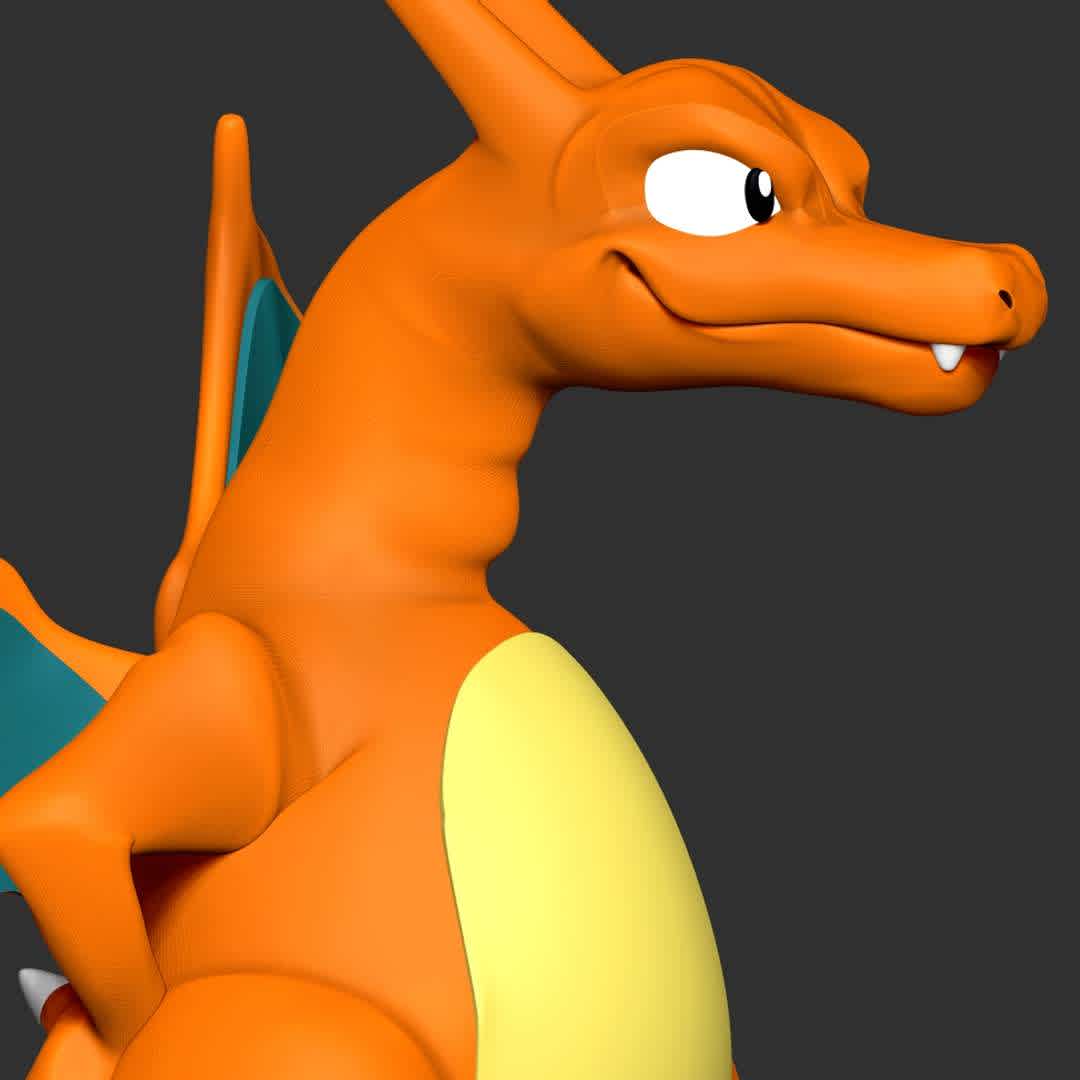 Charizard - Pokemon Unite - Charizard listing detailing all moves, stats and abilities for it in Pokémon Unite for Nintendo Switch, iOS and Android.

Basic parameters:

- STL, OBJ format for 3D printing with 2 discrete objects
- ZTL format for Zbrush (version 2019.1.2 or later)
- Model height: 20cm
- Version 1.0 - Polygons: 1058359 & Vertices: 638166

Model ready for 3D printing.

Hope you like him. Thanks for viewing! - Los mejores archivos para impresión 3D del mundo. Modelos Stl divididos en partes para facilitar la impresión 3D. Todo tipo de personajes, decoración, cosplay, prótesis, piezas. Calidad en impresión 3D. Modelos 3D asequibles. Bajo costo. Compras colectivas de archivos 3D.