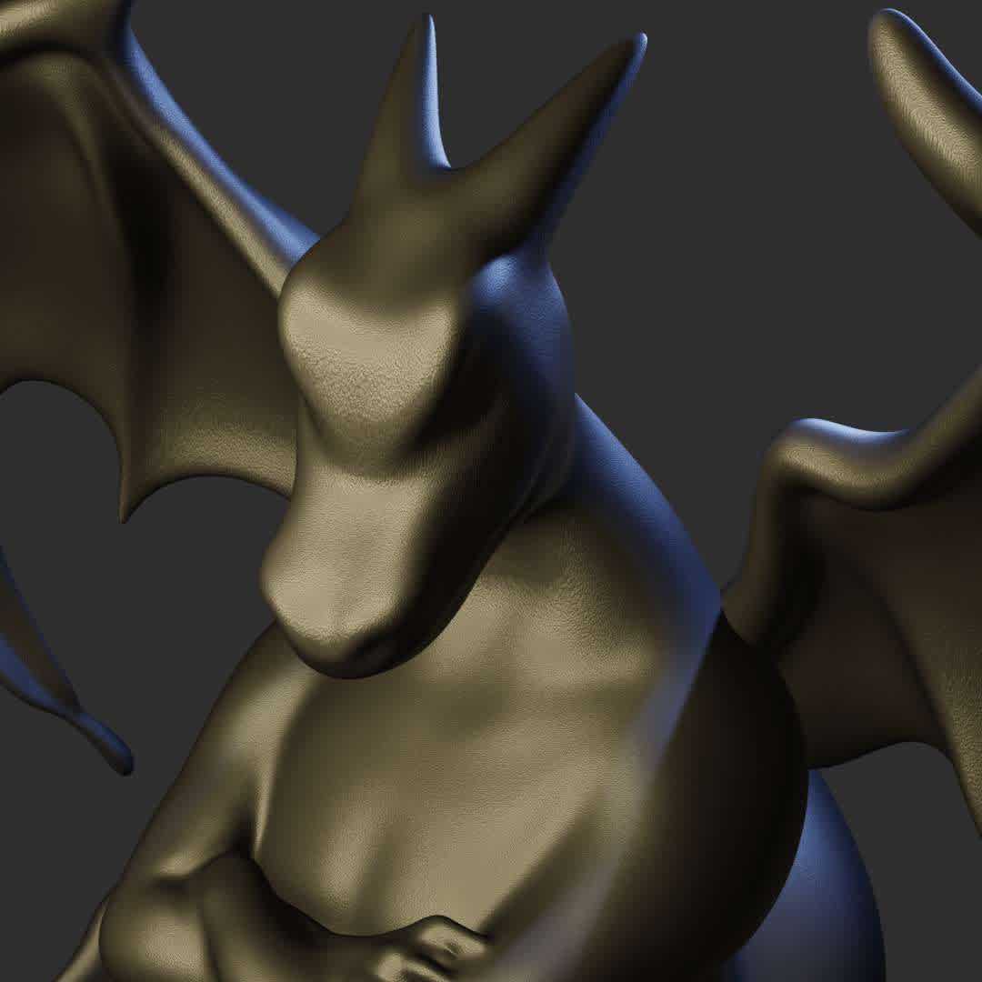 Charizard  - Minha primeira tentativa de um modelo para impressão, espero que gostem.
My first attempt a figure for 3d print.
 - Los mejores archivos para impresión 3D del mundo. Modelos Stl divididos en partes para facilitar la impresión 3D. Todo tipo de personajes, decoración, cosplay, prótesis, piezas. Calidad en impresión 3D. Modelos 3D asequibles. Bajo costo. Compras colectivas de archivos 3D.