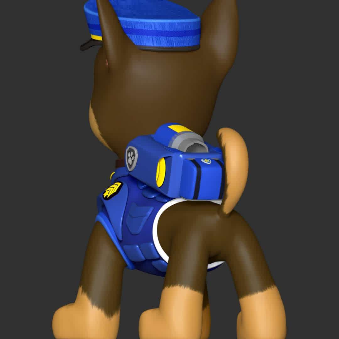 Chase Police - Paw Patrol The Movie - These information of model:

**- The height of current model is 30 cm and you can free to scale it.**

**- Format files: STL, OBJ to supporting 3D printing.**

Please don't hesitate to contact me if you have any issues question. - The best files for 3D printing in the world. Stl models divided into parts to facilitate 3D printing. All kinds of characters, decoration, cosplay, prosthetics, pieces. Quality in 3D printing. Affordable 3D models. Low cost. Collective purchases of 3D files.