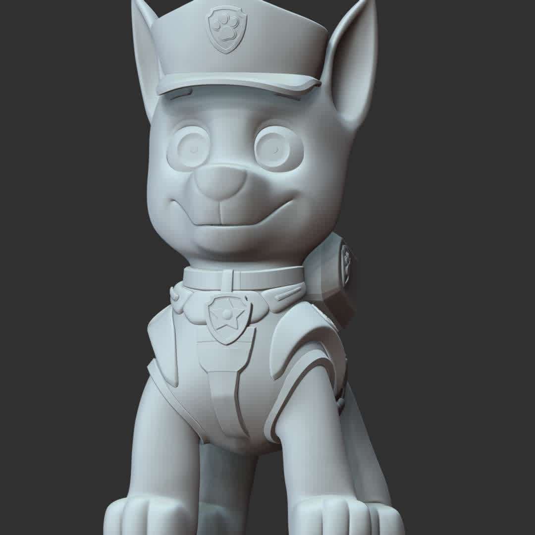 Chase Police - Paw Patrol The Movie - These information of model:

**- The height of current model is 30 cm and you can free to scale it.**

**- Format files: STL, OBJ to supporting 3D printing.**

Please don't hesitate to contact me if you have any issues question. - The best files for 3D printing in the world. Stl models divided into parts to facilitate 3D printing. All kinds of characters, decoration, cosplay, prosthetics, pieces. Quality in 3D printing. Affordable 3D models. Low cost. Collective purchases of 3D files.