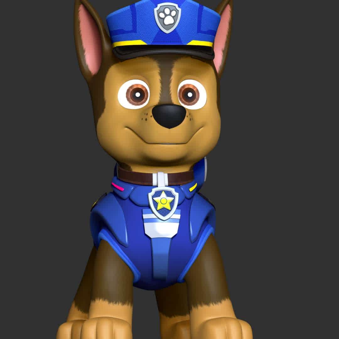 Chase Police - Paw Patrol The Movie - These information of model:

**- The height of current model is 30 cm and you can free to scale it.**

**- Format files: STL, OBJ to supporting 3D printing.**

Please don't hesitate to contact me if you have any issues question. - The best files for 3D printing in the world. Stl models divided into parts to facilitate 3D printing. All kinds of characters, decoration, cosplay, prosthetics, pieces. Quality in 3D printing. Affordable 3D models. Low cost. Collective purchases of 3D files.