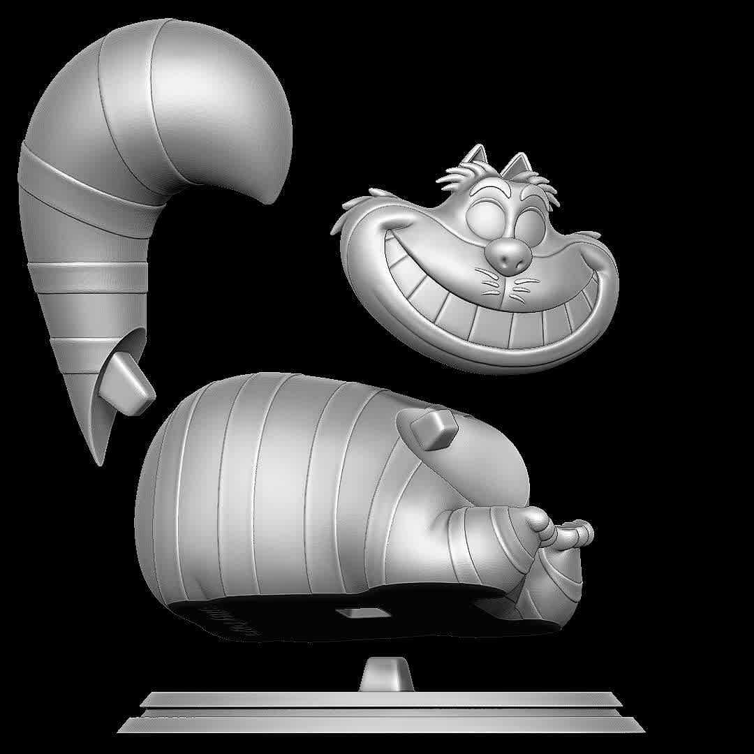 Cheshire Cat - Alice in Wonderland - Character from Alice in Wonderland
 - The best files for 3D printing in the world. Stl models divided into parts to facilitate 3D printing. All kinds of characters, decoration, cosplay, prosthetics, pieces. Quality in 3D printing. Affordable 3D models. Low cost. Collective purchases of 3D files.