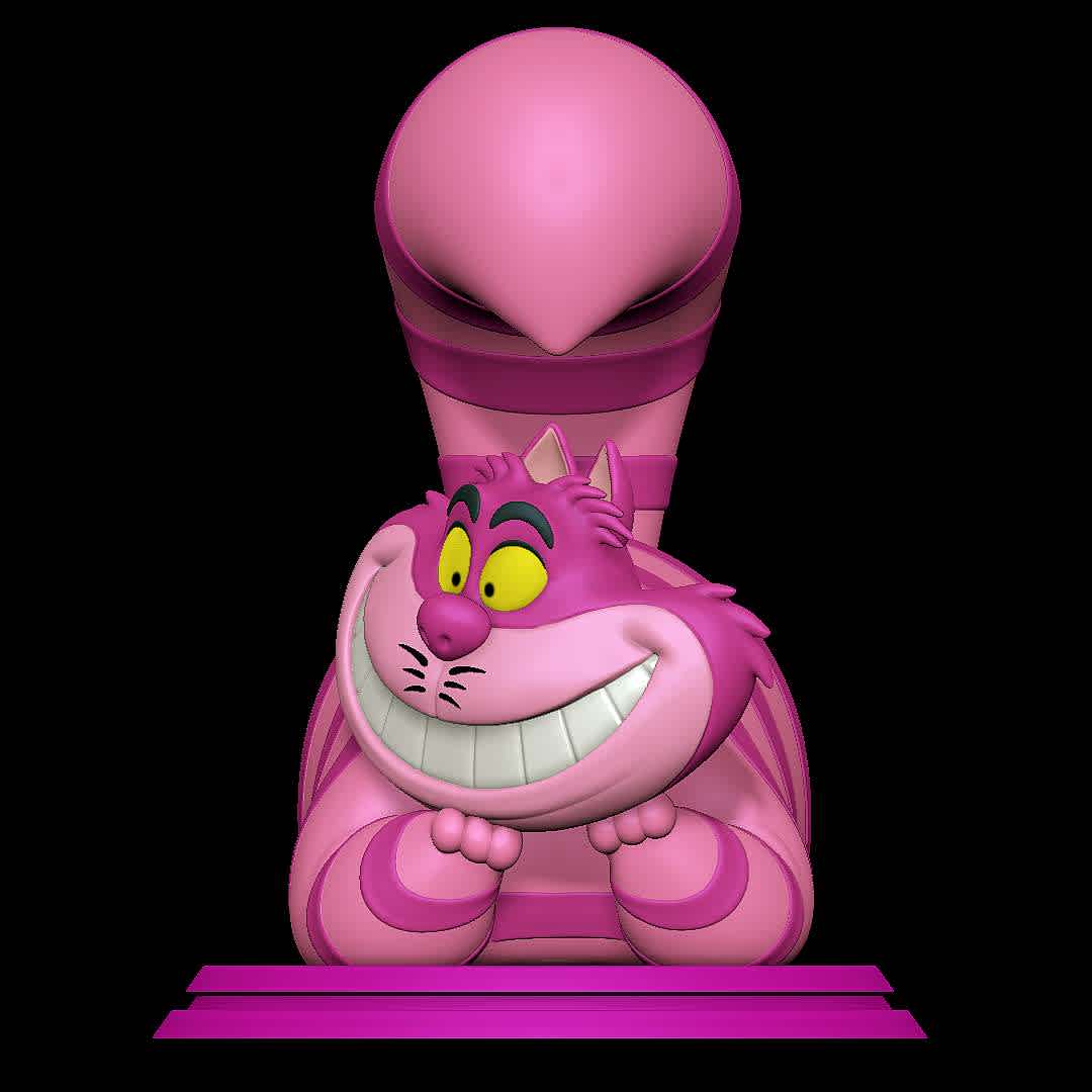 Cheshire Cat - Alice in Wonderland - Character from Alice in Wonderland
 - The best files for 3D printing in the world. Stl models divided into parts to facilitate 3D printing. All kinds of characters, decoration, cosplay, prosthetics, pieces. Quality in 3D printing. Affordable 3D models. Low cost. Collective purchases of 3D files.