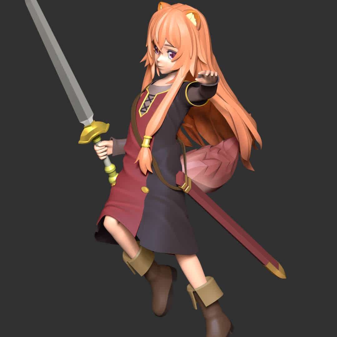 Child Raphtalia - The Rising of the Shield Hero - These information of model:

**- The height of current model is 20 cm and you can free to scale it.**

**- Format files: STL, OBJ to supporting 3D printing.**

Please don't hesitate to contact me if you have any issues question. - Os melhores arquivos para impressão 3D do mundo. Modelos stl divididos em partes para facilitar a impressão 3D. Todos os tipos de personagens, decoração, cosplay, próteses, peças. Qualidade na impressão 3D. Modelos 3D com preço acessível. Baixo custo. Compras coletivas de arquivos 3D.