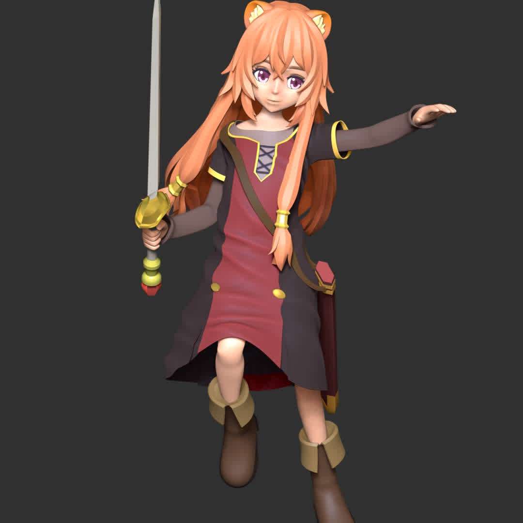 Child Raphtalia - The Rising of the Shield Hero - These information of model:

**- The height of current model is 20 cm and you can free to scale it.**

**- Format files: STL, OBJ to supporting 3D printing.**

Please don't hesitate to contact me if you have any issues question. - Os melhores arquivos para impressão 3D do mundo. Modelos stl divididos em partes para facilitar a impressão 3D. Todos os tipos de personagens, decoração, cosplay, próteses, peças. Qualidade na impressão 3D. Modelos 3D com preço acessível. Baixo custo. Compras coletivas de arquivos 3D.