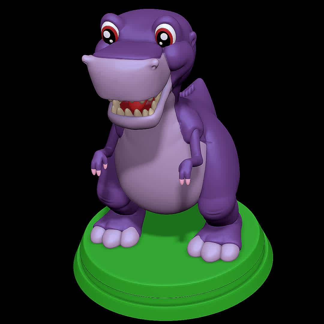 Chomper - The Land Before Time - Character from The Land Before Time - The best files for 3D printing in the world. Stl models divided into parts to facilitate 3D printing. All kinds of characters, decoration, cosplay, prosthetics, pieces. Quality in 3D printing. Affordable 3D models. Low cost. Collective purchases of 3D files.