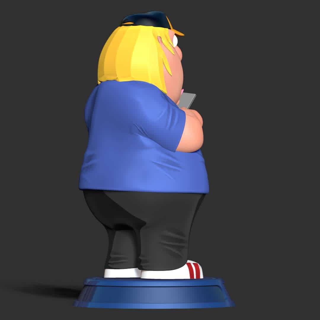 Chris Griffin - Family Guy Fanart  - Christopher Cross “Chris” Griffin is a fictional character from the animated television series, Family Guy.

Basic parameters:

- STL, OBJ format for 3D printing with 04 discrete objects
- ZTL format for Zbrush (version 2019.1.2 or later)
- Model height: 15cm
- Version 1.0 - Polygons: 1817014 & Vertices: 1321322
Model ready for 3D printing.

Please vote positively for me if you find this model useful. - The best files for 3D printing in the world. Stl models divided into parts to facilitate 3D printing. All kinds of characters, decoration, cosplay, prosthetics, pieces. Quality in 3D printing. Affordable 3D models. Low cost. Collective purchases of 3D files.