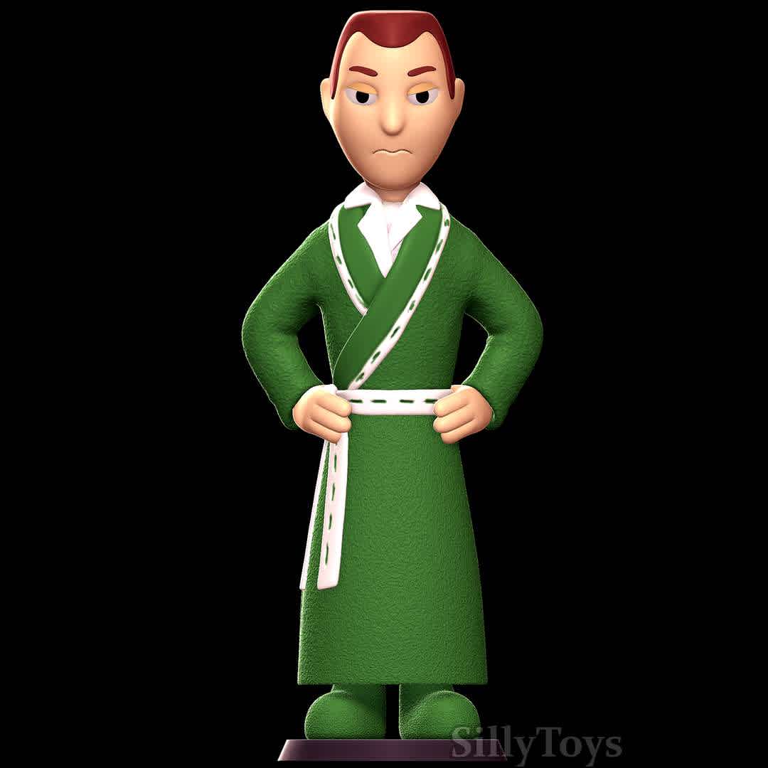 Clay Puppington - Moral Orel - Cool guy with robe - The best files for 3D printing in the world. Stl models divided into parts to facilitate 3D printing. All kinds of characters, decoration, cosplay, prosthetics, pieces. Quality in 3D printing. Affordable 3D models. Low cost. Collective purchases of 3D files.
