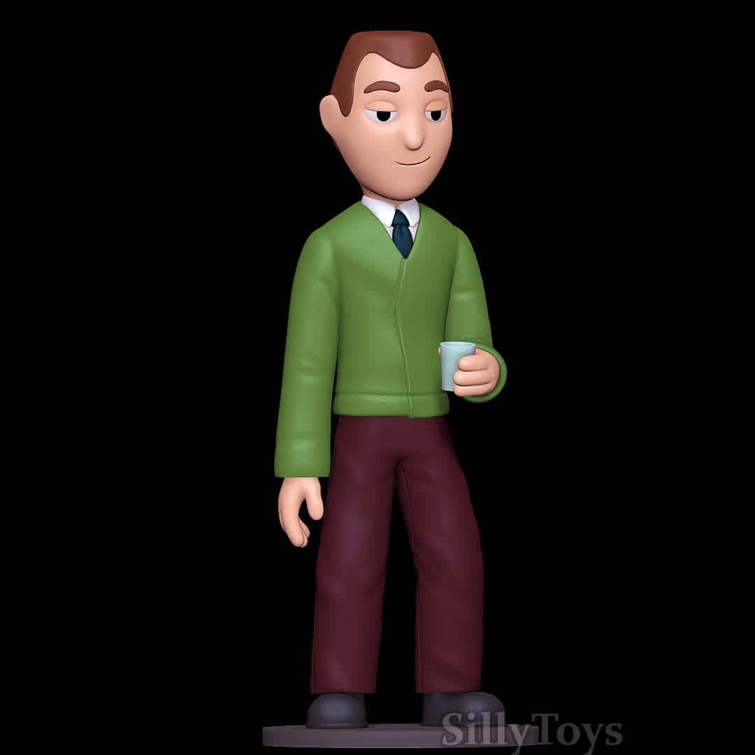 Clay Puppington -  Moral Orel - Cool guy - The best files for 3D printing in the world. Stl models divided into parts to facilitate 3D printing. All kinds of characters, decoration, cosplay, prosthetics, pieces. Quality in 3D printing. Affordable 3D models. Low cost. Collective purchases of 3D files.