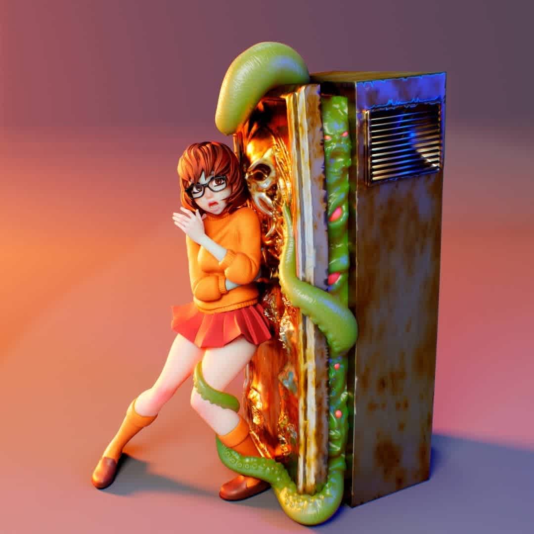 Velma - Velma from scooby doo with a cabinet monster - The best files for 3D printing in the world. Stl models divided into parts to facilitate 3D printing. All kinds of characters, decoration, cosplay, prosthetics, pieces. Quality in 3D printing. Affordable 3D models. Low cost. Collective purchases of 3D files.