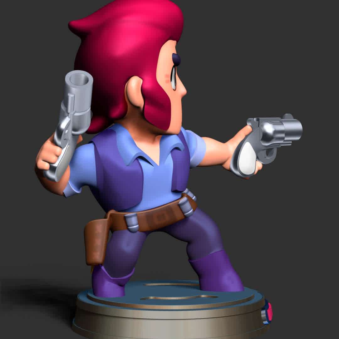 Colt Brawl Stars - This model has a height of 12 cm.

When you purchase this model, you will own:

- STL, OBJ file with 02 separated files (with key to connect together) is ready for 3D printing.

- Zbrush original files (ZTL) for you to customize as you like.

This is version 1.0 of this model.

Hope you like him. Thanks for viewing! - The best files for 3D printing in the world. Stl models divided into parts to facilitate 3D printing. All kinds of characters, decoration, cosplay, prosthetics, pieces. Quality in 3D printing. Affordable 3D models. Low cost. Collective purchases of 3D files.