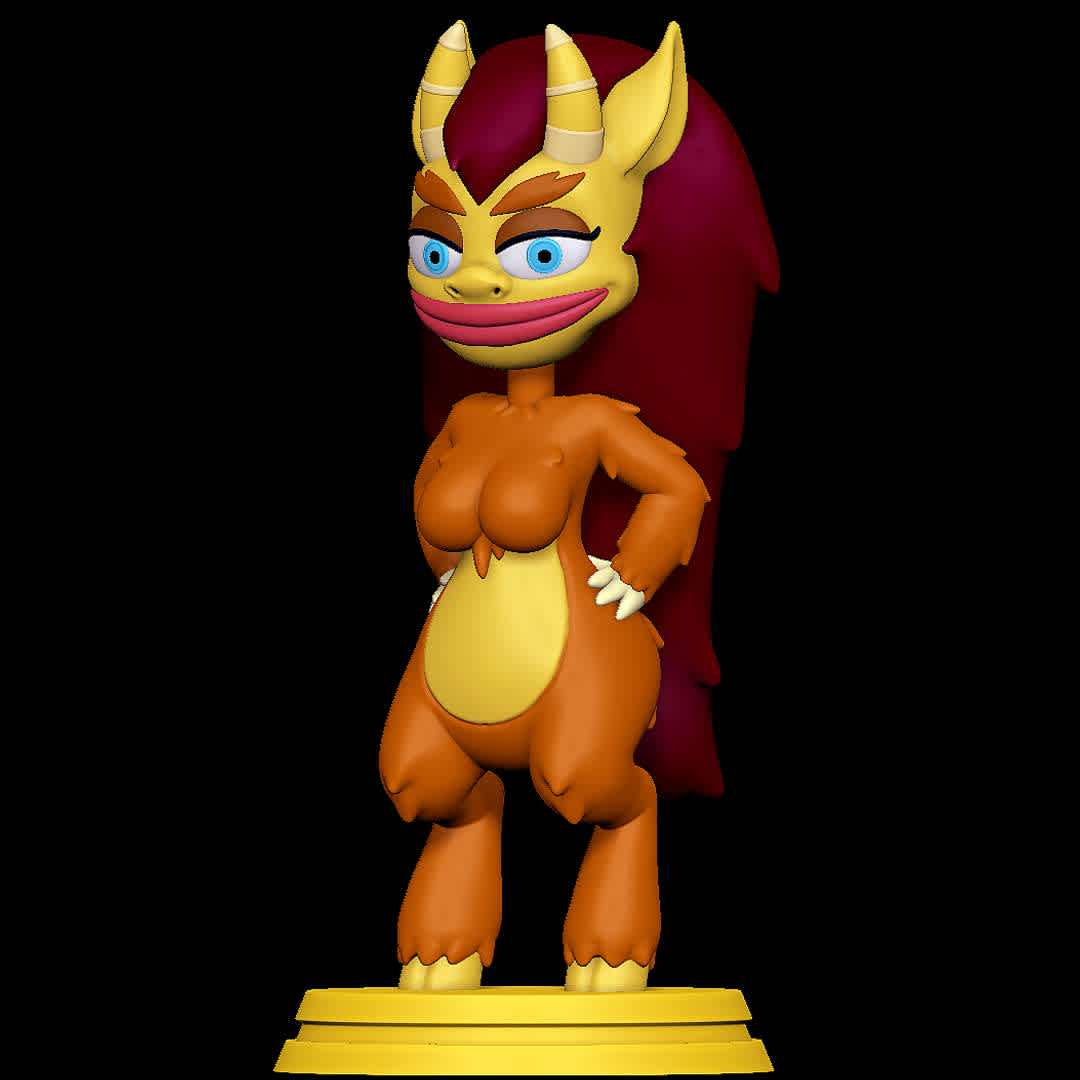 Connie the Hormone Monstress - Big Mouth - She fancy
 - The best files for 3D printing in the world. Stl models divided into parts to facilitate 3D printing. All kinds of characters, decoration, cosplay, prosthetics, pieces. Quality in 3D printing. Affordable 3D models. Low cost. Collective purchases of 3D files.