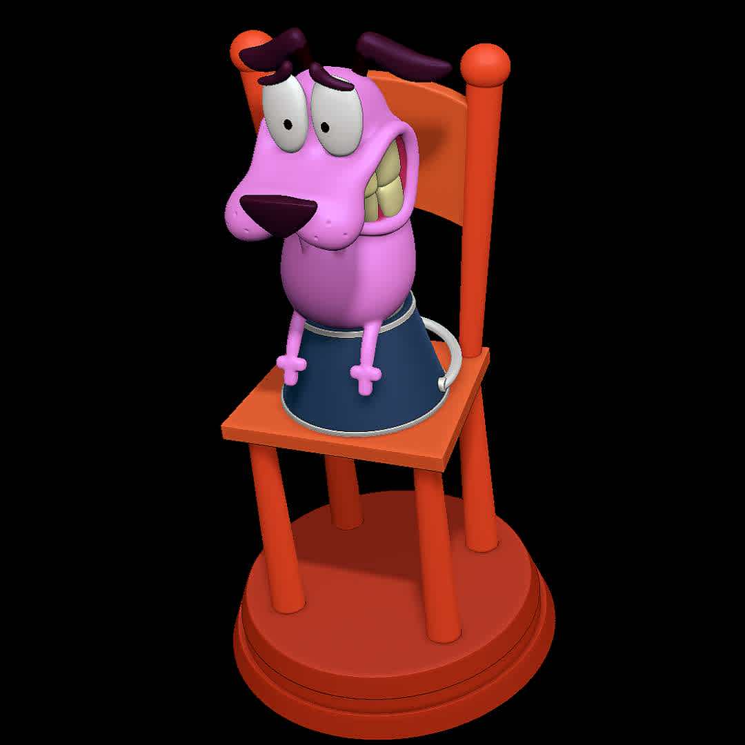 Courage the Cowardly Dog - Classic one
 - The best files for 3D printing in the world. Stl models divided into parts to facilitate 3D printing. All kinds of characters, decoration, cosplay, prosthetics, pieces. Quality in 3D printing. Affordable 3D models. Low cost. Collective purchases of 3D files.