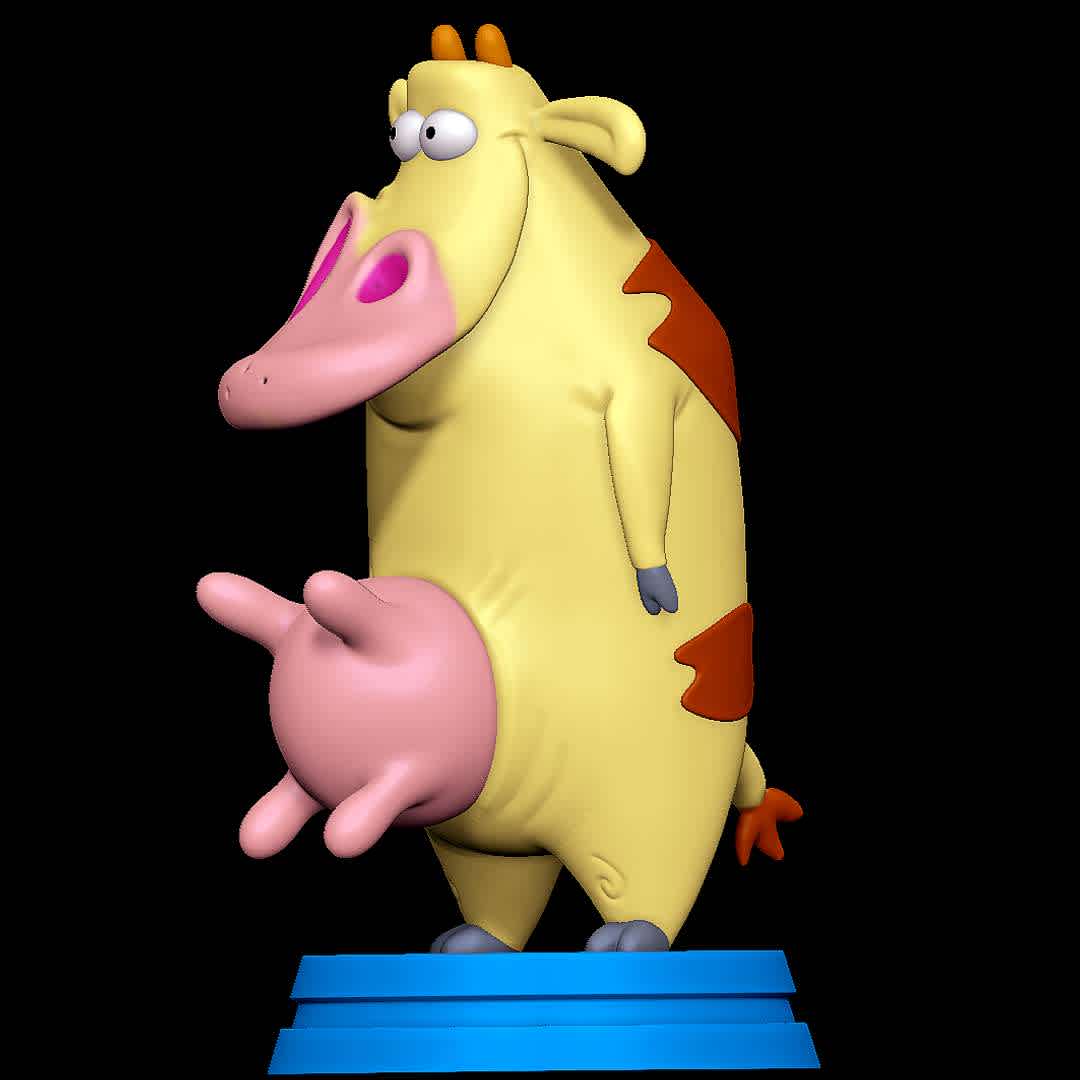 Cow - Cow and Chicken - Cow from Cow and Chicken - The best files for 3D printing in the world. Stl models divided into parts to facilitate 3D printing. All kinds of characters, decoration, cosplay, prosthetics, pieces. Quality in 3D printing. Affordable 3D models. Low cost. Collective purchases of 3D files.