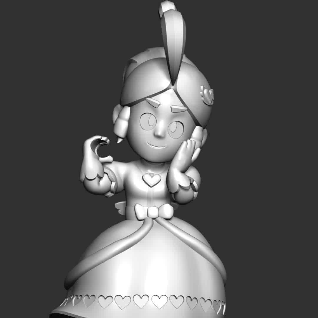 Cupid Piper - Brawl Stars - **Piper is an Epic Brawler who has the second lowest health of any Brawler but can deal very high damage to faraway targets. She fires a long-ranged bullet from her umbrella that deals more damage the further it travels.**

**The model ready for 3D printing.**

These information of model:

**- Format files: STL, OBJ to supporting 3D printing.**

**- Can be assembled without glue (glue is optional)**

**- Split down to 2 parts**

**- The height of current model is 20 cm and you can free to scale it.**

**- ZTL format for Zbrush for you to customize as you like.**

Please don't hesitate to contact me if you have any issues question.

If you see this model useful, please vote positively for it. - Os melhores arquivos para impressão 3D do mundo. Modelos stl divididos em partes para facilitar a impressão 3D. Todos os tipos de personagens, decoração, cosplay, próteses, peças. Qualidade na impressão 3D. Modelos 3D com preço acessível. Baixo custo. Compras coletivas de arquivos 3D.