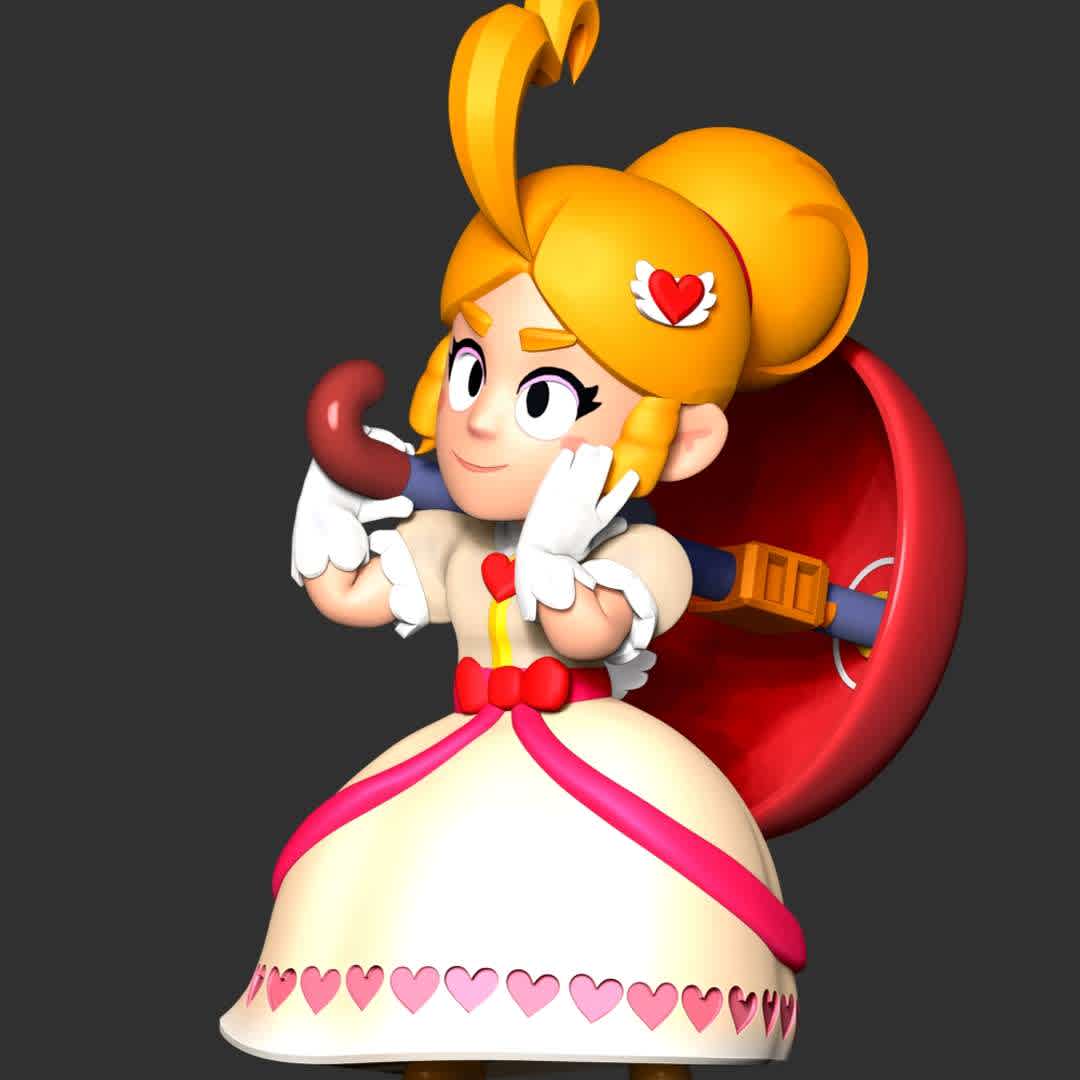 Cupid Piper - Brawl Stars - **Piper is an Epic Brawler who has the second lowest health of any Brawler but can deal very high damage to faraway targets. She fires a long-ranged bullet from her umbrella that deals more damage the further it travels.**

**The model ready for 3D printing.**

These information of model:

**- Format files: STL, OBJ to supporting 3D printing.**

**- Can be assembled without glue (glue is optional)**

**- Split down to 2 parts**

**- The height of current model is 20 cm and you can free to scale it.**

**- ZTL format for Zbrush for you to customize as you like.**

Please don't hesitate to contact me if you have any issues question.

If you see this model useful, please vote positively for it. - Los mejores archivos para impresión 3D del mundo. Modelos Stl divididos en partes para facilitar la impresión 3D. Todo tipo de personajes, decoración, cosplay, prótesis, piezas. Calidad en impresión 3D. Modelos 3D asequibles. Bajo costo. Compras colectivas de archivos 3D.