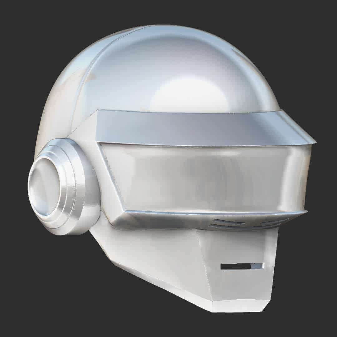 daftpunk helmet - daftpunk helmet for cosplay or decoration - The best files for 3D printing in the world. Stl models divided into parts to facilitate 3D printing. All kinds of characters, decoration, cosplay, prosthetics, pieces. Quality in 3D printing. Affordable 3D models. Low cost. Collective purchases of 3D files.