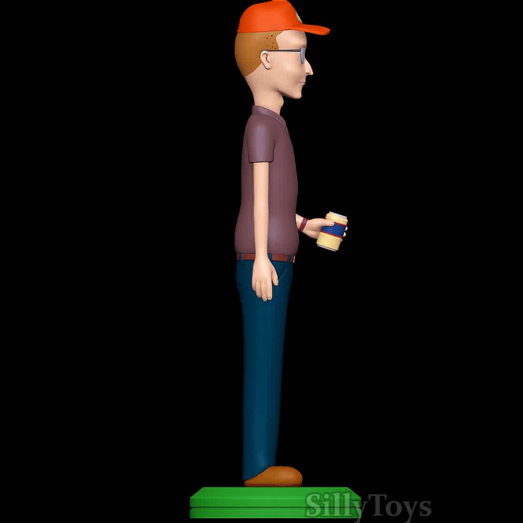 Dale Gribble - King of the Hill - Cool Dale - The best files for 3D printing in the world. Stl models divided into parts to facilitate 3D printing. All kinds of characters, decoration, cosplay, prosthetics, pieces. Quality in 3D printing. Affordable 3D models. Low cost. Collective purchases of 3D files.