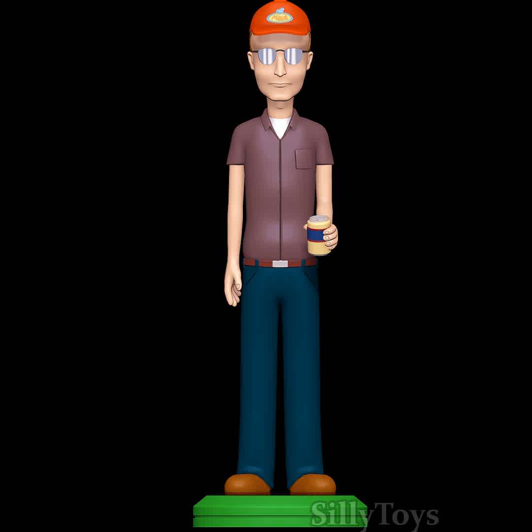 Dale Gribble - King of the Hill - Cool Dale - The best files for 3D printing in the world. Stl models divided into parts to facilitate 3D printing. All kinds of characters, decoration, cosplay, prosthetics, pieces. Quality in 3D printing. Affordable 3D models. Low cost. Collective purchases of 3D files.