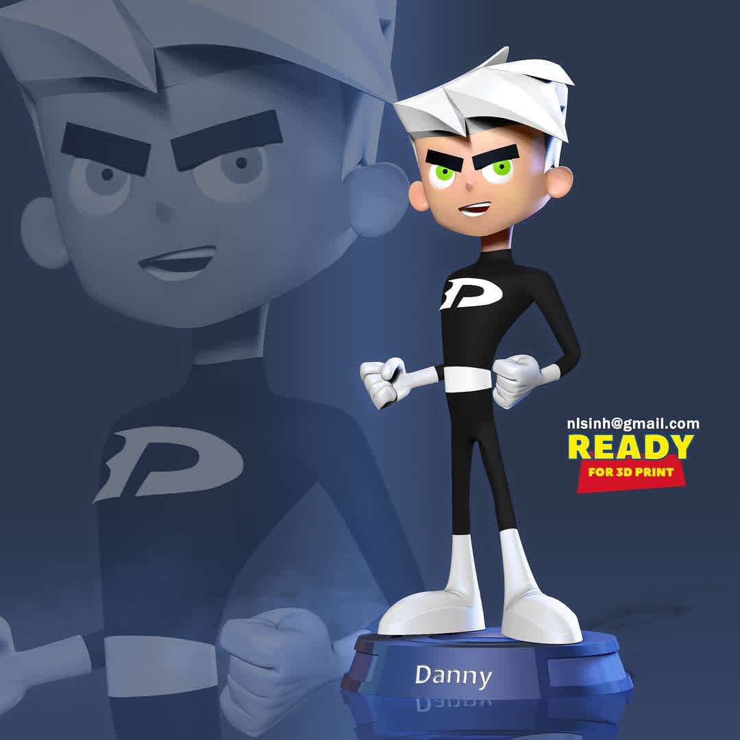 Danny Phantom Fanart  - Danny Phantom is an American animated action adventure television series created by Butch Hartman for Nickelodeon.

I have divided the 03 individual parts to make it easy for 3D printing:

- OBJ, STL files are ready for 3D printing.

- Zbrush original files for you to customize as you like.

26th September, 2020: This is version 1.0 of this model.

1st April, 2022: version 1.1 - Merge parts together for neater & Presenting images to make the post look better.

Thanks very much for viewing my model. Hope you guys like him. Best regards! - The best files for 3D printing in the world. Stl models divided into parts to facilitate 3D printing. All kinds of characters, decoration, cosplay, prosthetics, pieces. Quality in 3D printing. Affordable 3D models. Low cost. Collective purchases of 3D files.