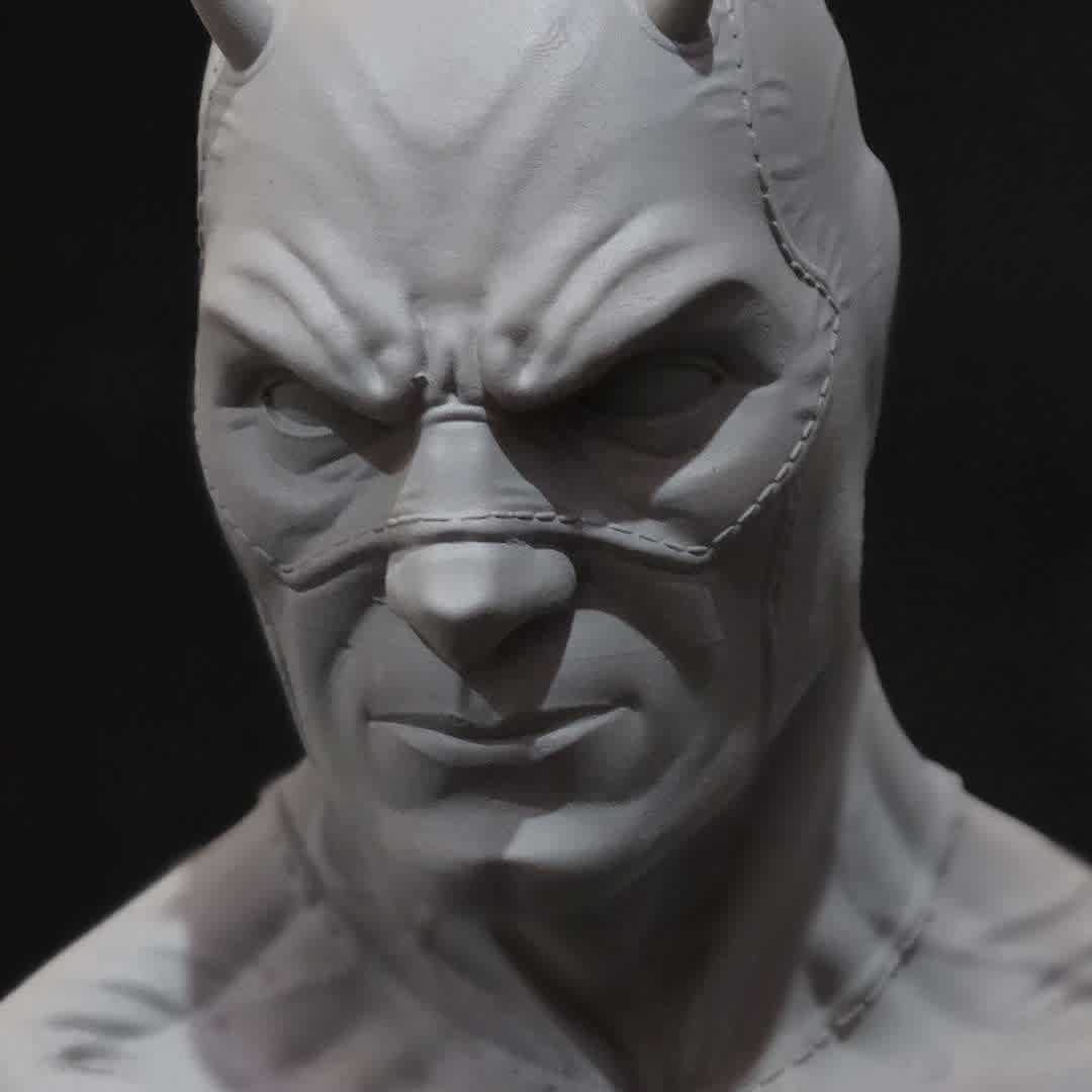 Daredevil - Bust Daredevil 200 mm high.

This STL and the resulting printout are for the purchaser's personal use only, and you are not permitted to modify, share or resell my work (Digital or Physical). Please support the artist and his works. - Los mejores archivos para impresión 3D del mundo. Modelos Stl divididos en partes para facilitar la impresión 3D. Todo tipo de personajes, decoración, cosplay, prótesis, piezas. Calidad en impresión 3D. Modelos 3D asequibles. Bajo costo. Compras colectivas de archivos 3D.