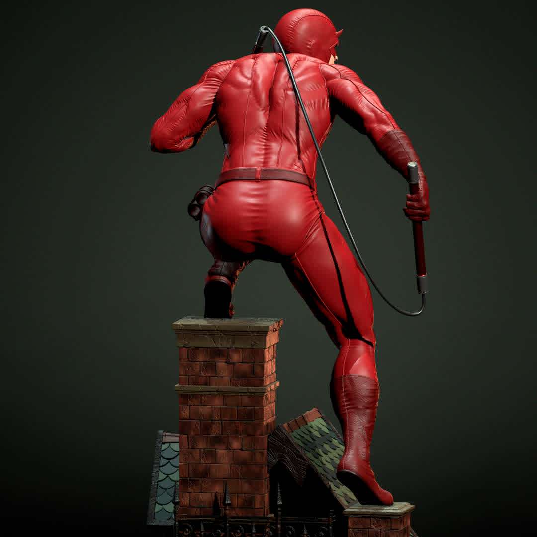 DAREDEVIL  - DAREDEVIL: The Man without Fear

Marvel Comics' Blind Hero, Matt Murdock for 3D printing. Matt Murdock, a simple blind lawyer from the neighborhood of Hell's Kitchen, NY, lives a double life under the law. With his senses heightened after losing his eyesight, lawyer Matt is also a courtier at night, a devil to criminals.

Standard Scale: 300mm - Los mejores archivos para impresión 3D del mundo. Modelos Stl divididos en partes para facilitar la impresión 3D. Todo tipo de personajes, decoración, cosplay, prótesis, piezas. Calidad en impresión 3D. Modelos 3D asequibles. Bajo costo. Compras colectivas de archivos 3D.