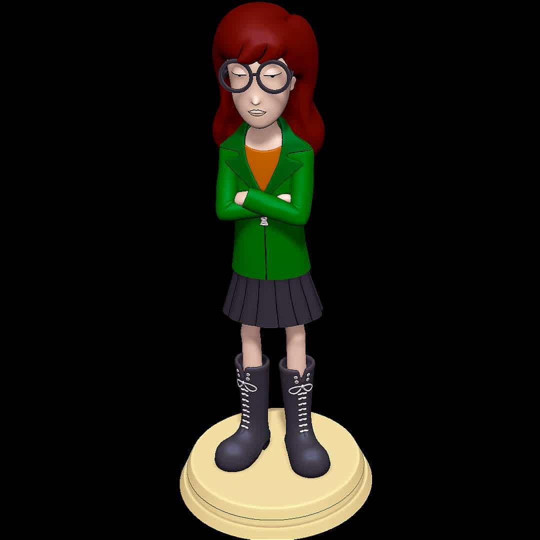 Daria Morgendorffer - iconic Character - The best files for 3D printing in the world. Stl models divided into parts to facilitate 3D printing. All kinds of characters, decoration, cosplay, prosthetics, pieces. Quality in 3D printing. Affordable 3D models. Low cost. Collective purchases of 3D files.