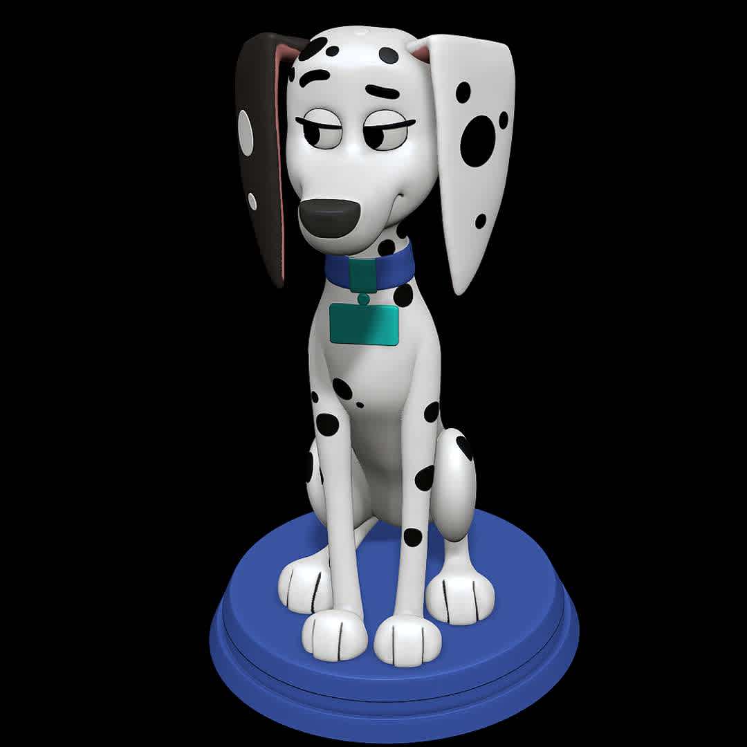 Delilah - 101 Dalmatian Street - Delilah from the series 101 Dalmatian Street - Os melhores arquivos para impressão 3D do mundo. Modelos stl divididos em partes para facilitar a impressão 3D. Todos os tipos de personagens, decoração, cosplay, próteses, peças. Qualidade na impressão 3D. Modelos 3D com preço acessível. Baixo custo. Compras coletivas de arquivos 3D.