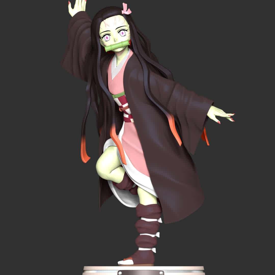 Demon Slayer Hinokami Chronicles - Nezuko - **The model ready for 3D printing.**

These information of model:

**- Format files: STL, OBJ to supporting 3D printing.**

**- Can be assembled without glue (glue is optional)**

**- Split down to 2 parts**

**- The height of current model is 20 cm and you can free to scale it.**

**- ZTL format for Zbrush for you to customize as you like.**

Please don't hesitate to contact me if you have any issues question.

If you see this model useful, please vote positively for it. - The best files for 3D printing in the world. Stl models divided into parts to facilitate 3D printing. All kinds of characters, decoration, cosplay, prosthetics, pieces. Quality in 3D printing. Affordable 3D models. Low cost. Collective purchases of 3D files.